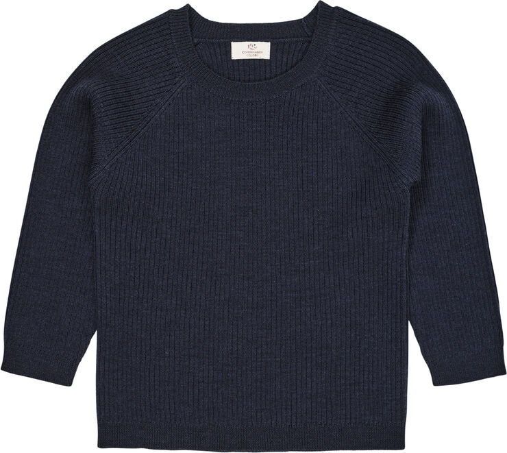 Copenhagen Colors MERINO CLASSIC RIB BLOUSE Navy