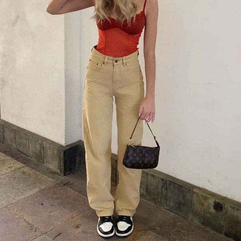 blossomgal - Baggy jeans met hoge taille
