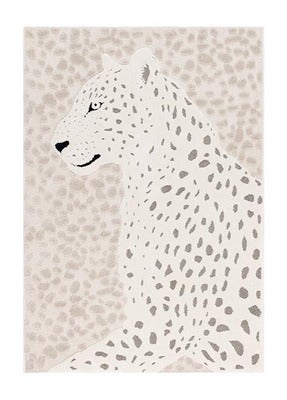 KMCarpets Gulvteppe Leopard 80x150, Creme