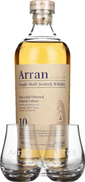 ARRAN 10 YEARS GIFTSET 70CL