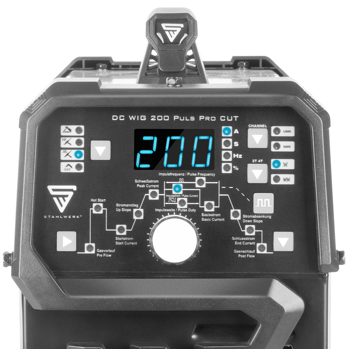 STAHLWERK Combinatie Lasapparaat DC TIG 200 Pulse Pro 4-in-1 CUT Complete Uitrusting