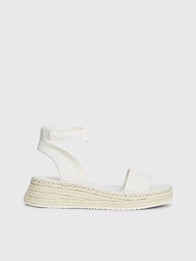 Sandálias espadrille de camurça com salto plataforma