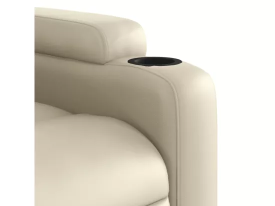 Fauteuil inclinable Crème Similicuir