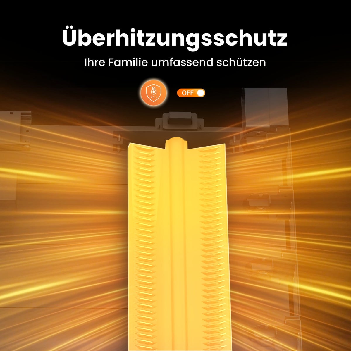 EMKE Elektrische Radiator Antraciet Platte Radiator Aluminium Staand/Wandmontage, WiFi Bediening LCD Display Timer Functie Elektrische Verwarming 1000W