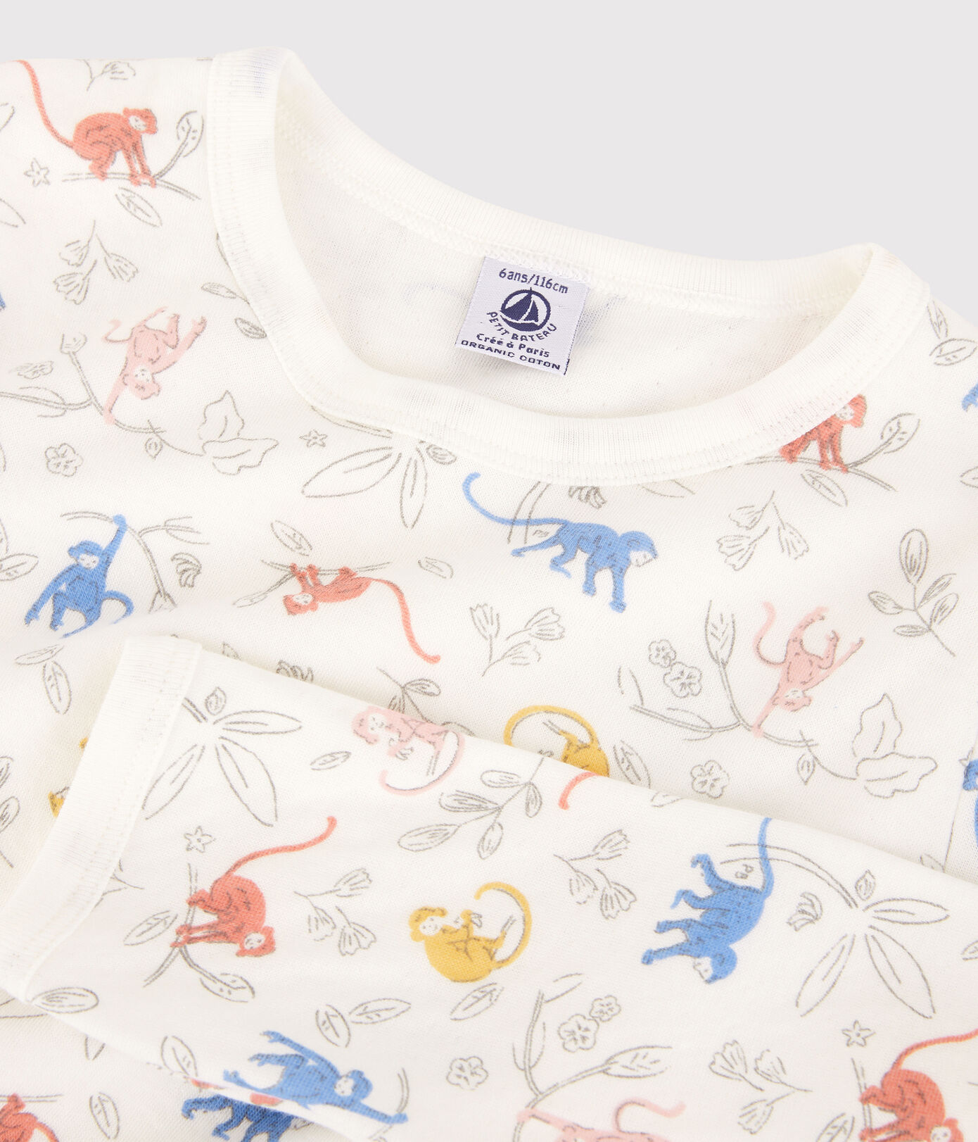 Pyjama singes multicolores petite fille/petit garçon en tubique