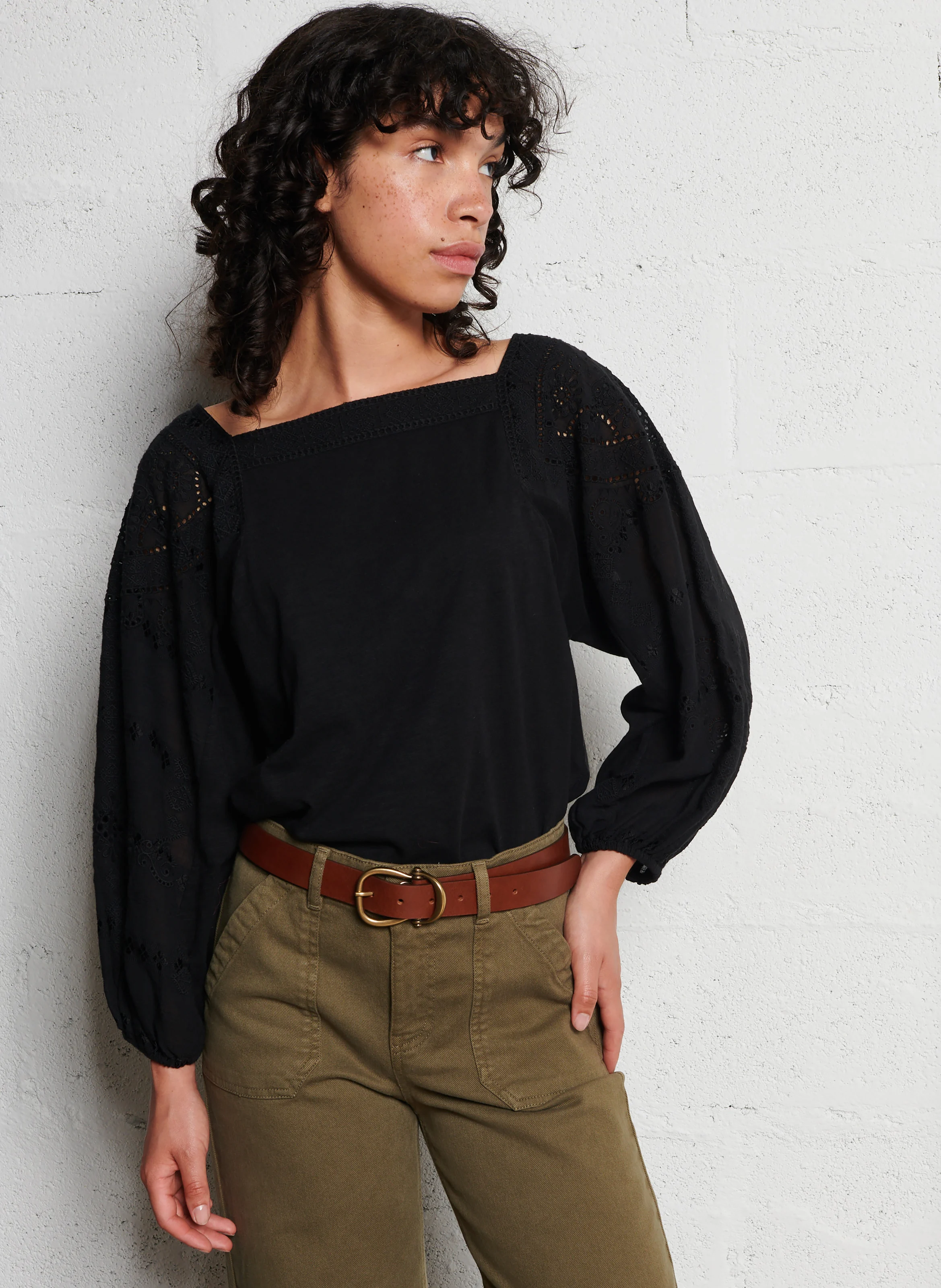 JAMIE - Ceinture fine en cuir| Marron