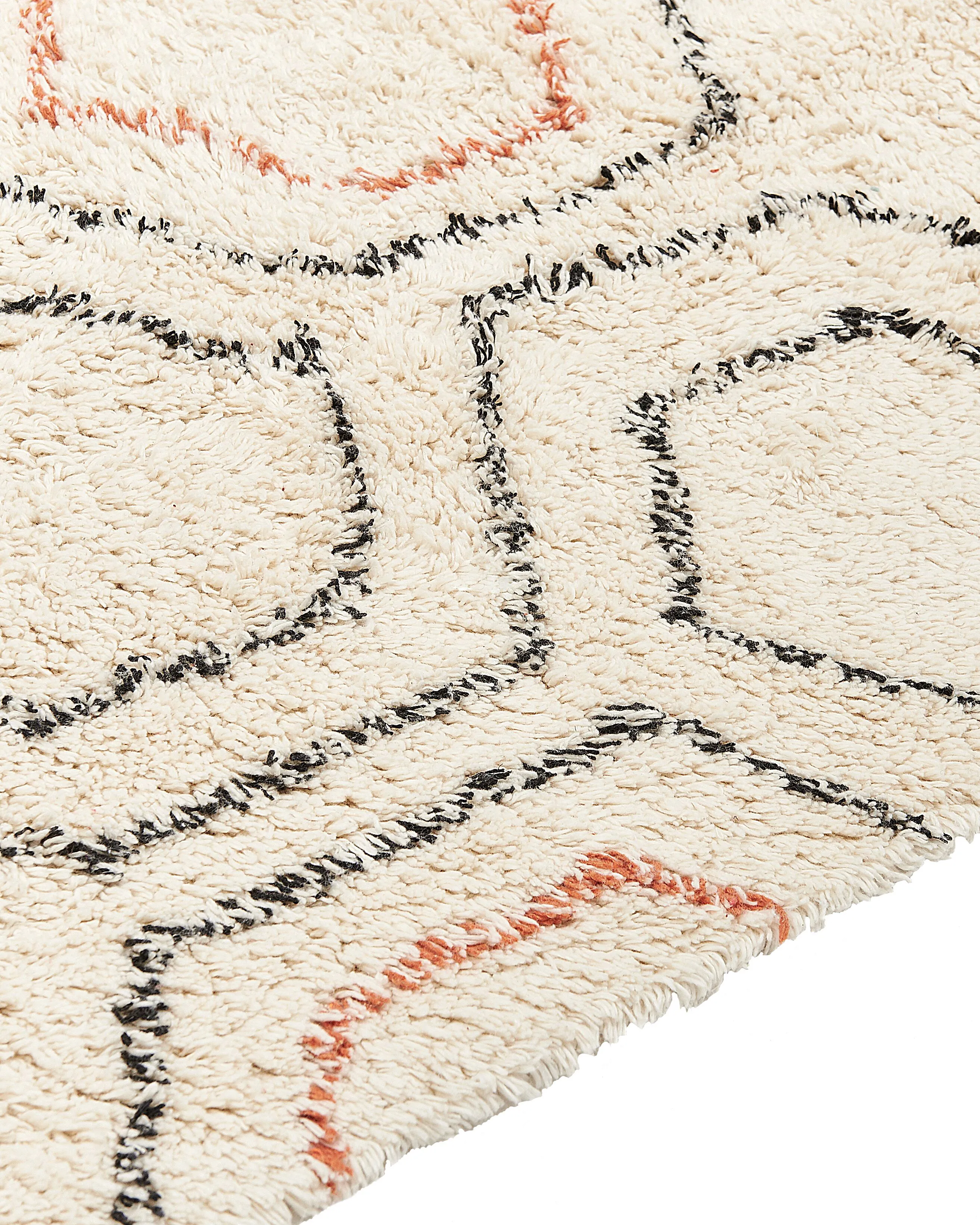 Vloerkleed HAJIPUR Beige 160 x 230 cm Katoen