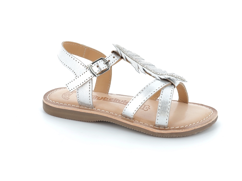 Bopy-FAPLUME Cuir Argent