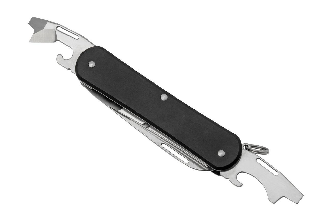 FOX Vulpis 4-Tools FX-VP130-F4BK, N690Co, Aluminium Black, Zwitsers zakmes