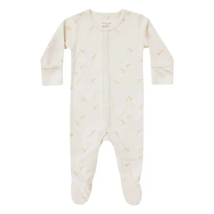 Quincy Mae Pyjama avec Pieds Canards | Blanc cassé