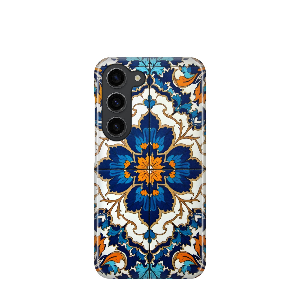 Samsung Galaxy S23 5G Kunststoff Hülle Majolika Royale - Blau