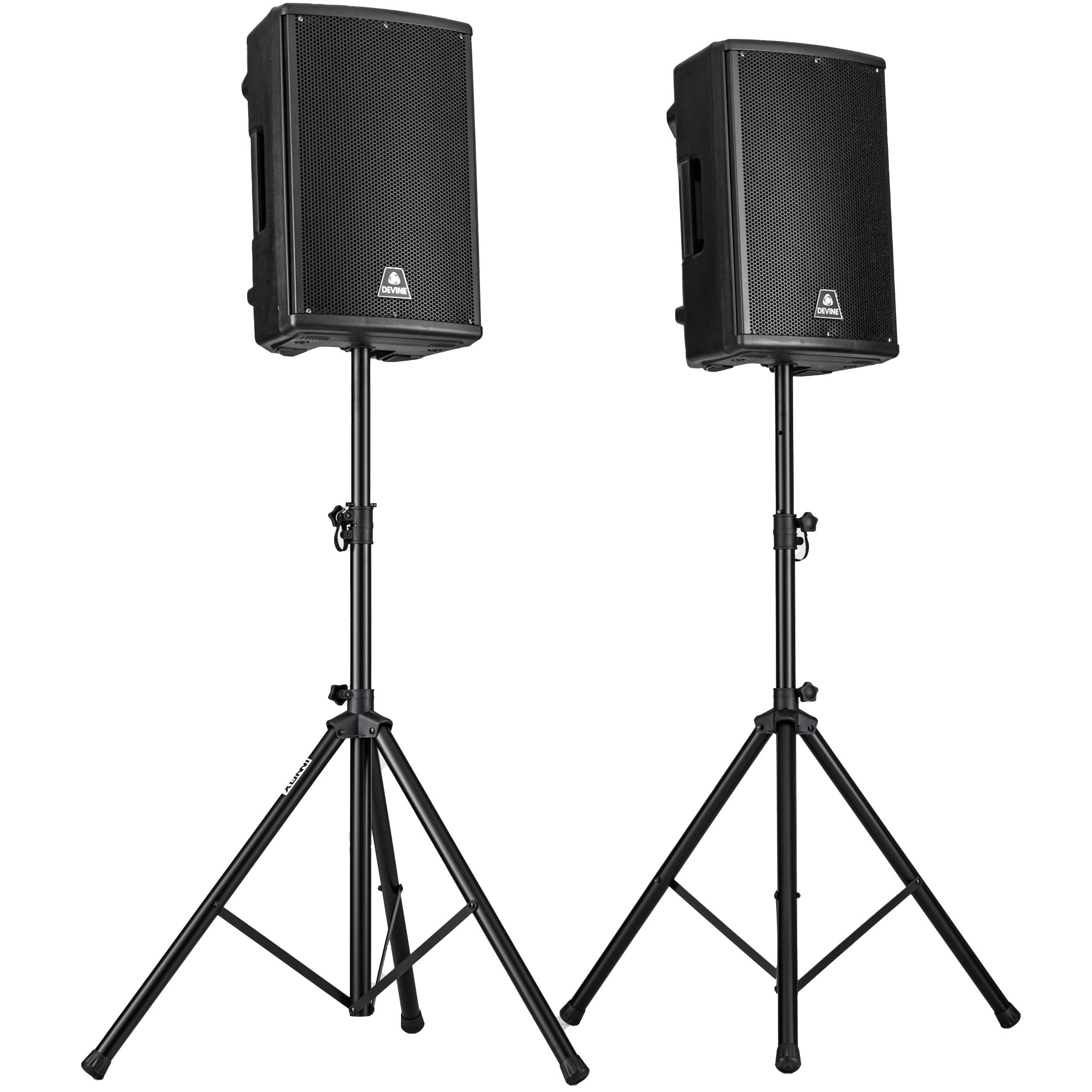Devine Axeo 12A compacte speakerset met statieven voor feestjes
