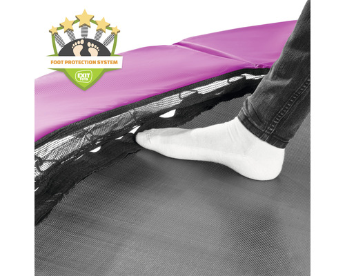 EXIT Silhouette trampoline met veiligheidsnet, Ø 244 cm, roze