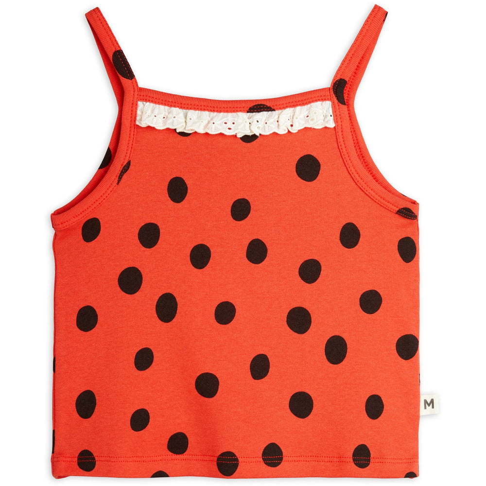 Køb Mini Rodini Red Dots AOP Lace Tank