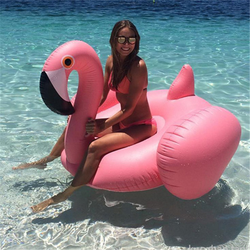 (150cm) Grosse Aufblasbare Wasser Luftmatratze Liegesofa Badeinsel - Rosa Flamingo