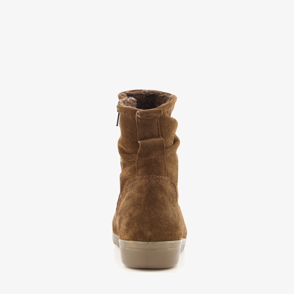 Hush Puppies gevoerde suede dames enkellaarsjes