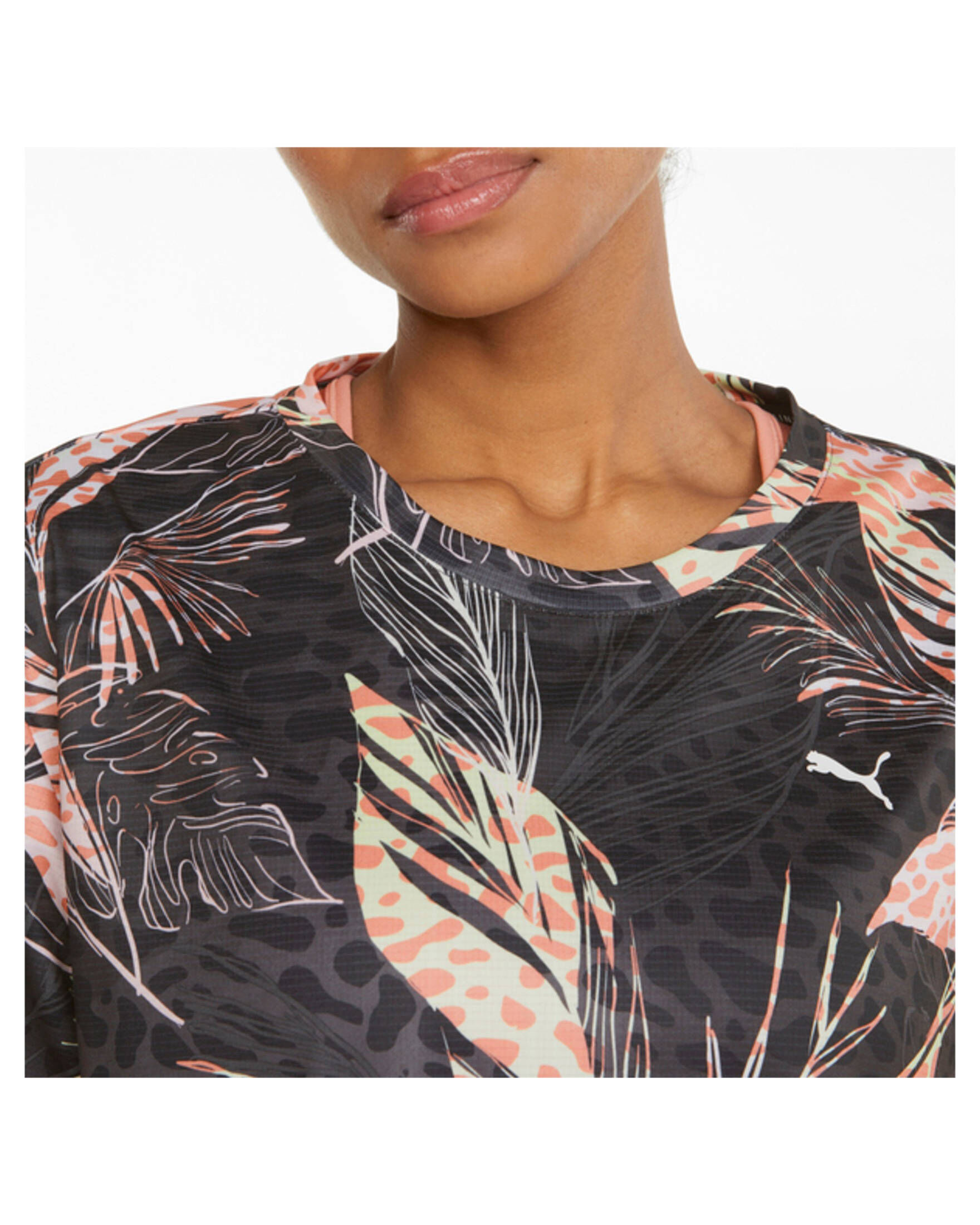 Puma| Damen Trainingsshirt TRAIN FAVORITE AOP CROP verkürzt