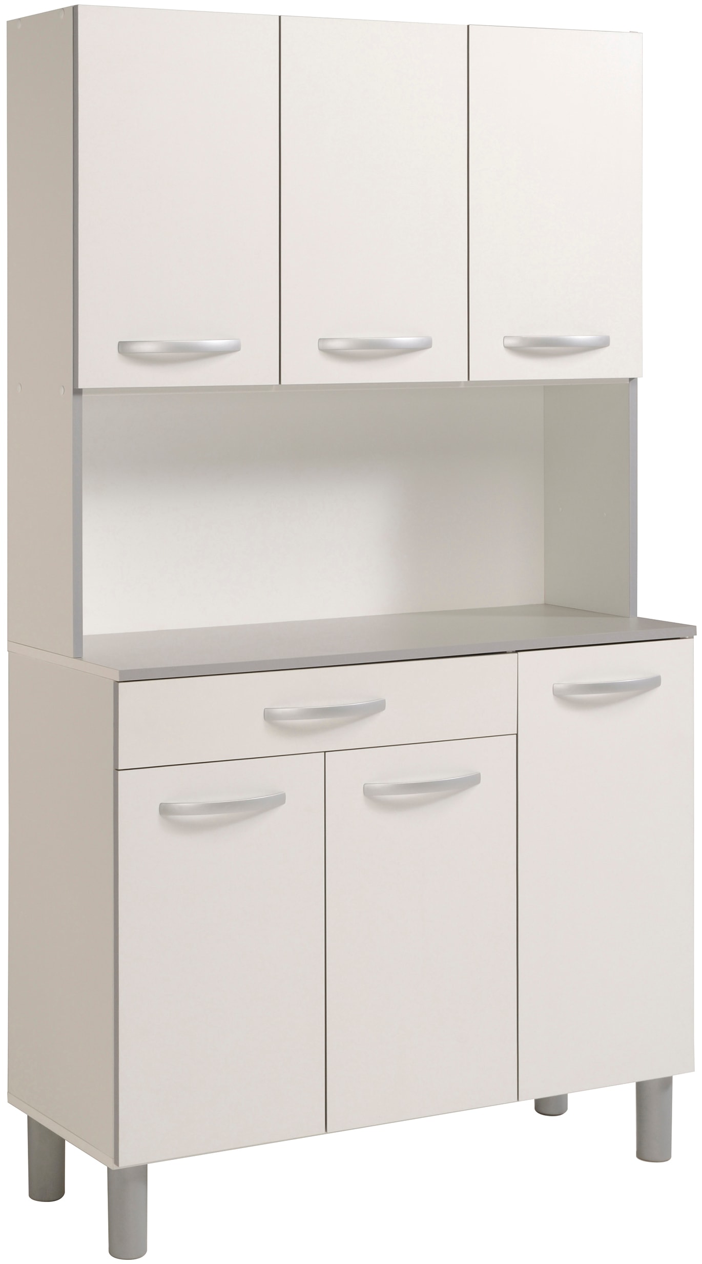 Parisot Buffet »Spoon 1, Küchenbuffet, viel Stauraum, 6 Türen« B/H/T ca. 100x185x40, 1 Stk. tlg. Schublade, Arbeitsfläche und Regale, ohne Elektrogeräte