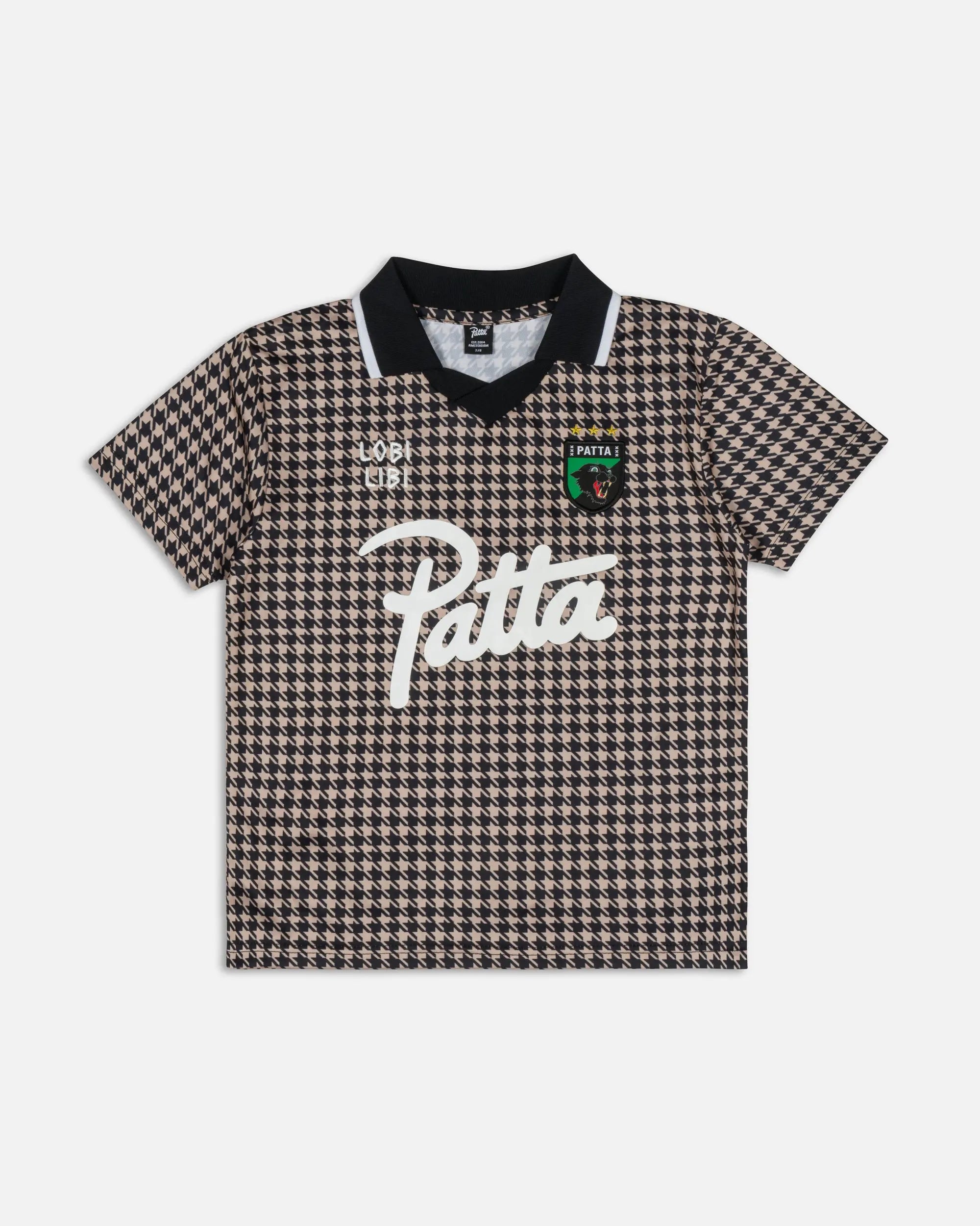 Patta Kids Houndstooth Football Jersey (Irish Cream)