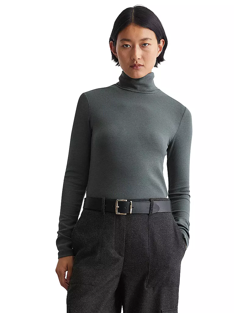 MARC O'POLO Rollkragenshirt  dunkelgrün