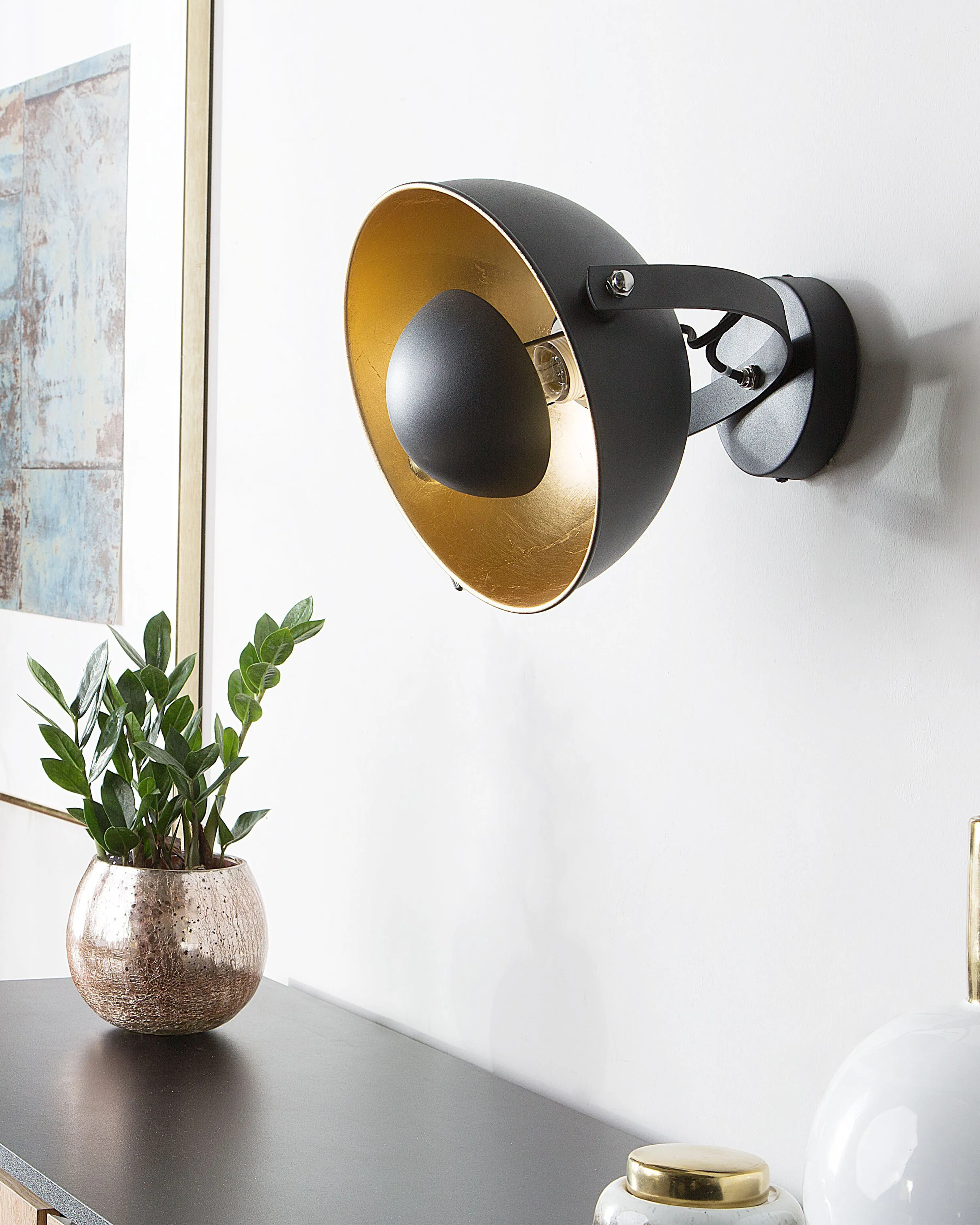 Wandlamp THAMES Metaal Zwart