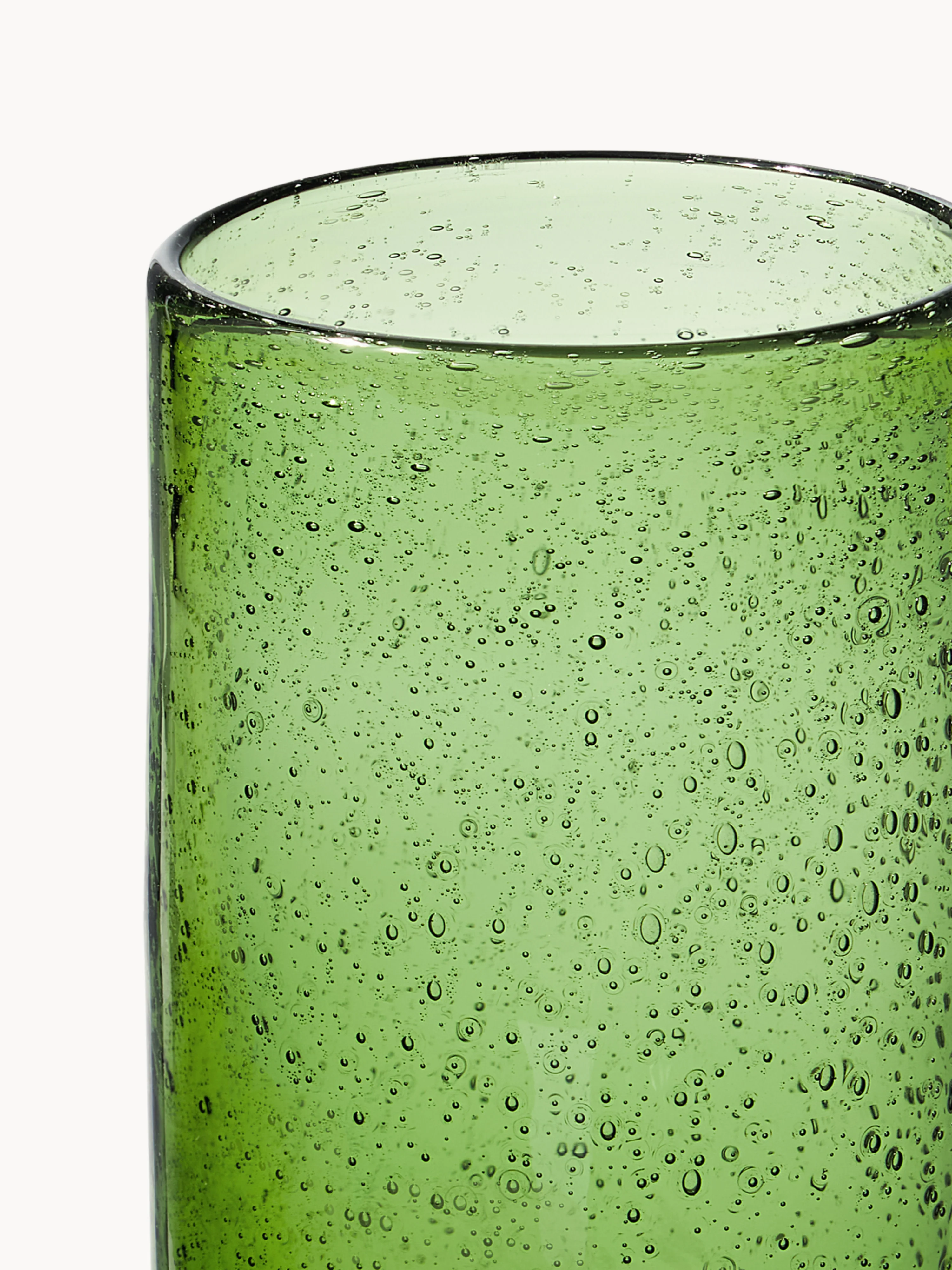 Mondgeblazen longdrinkglazen Hippolyte met luchtbellen, 4-delig