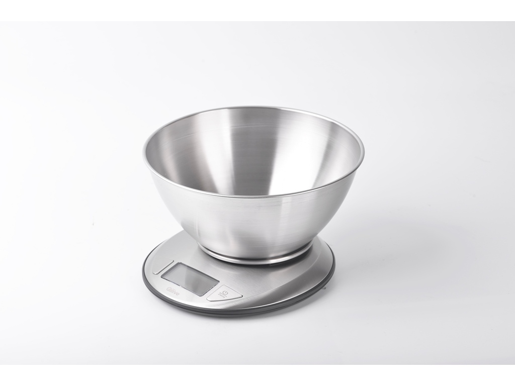 BALANÇA ELETRÓNICA QILIVE 600122572 INOX COM TAÇA 5KG