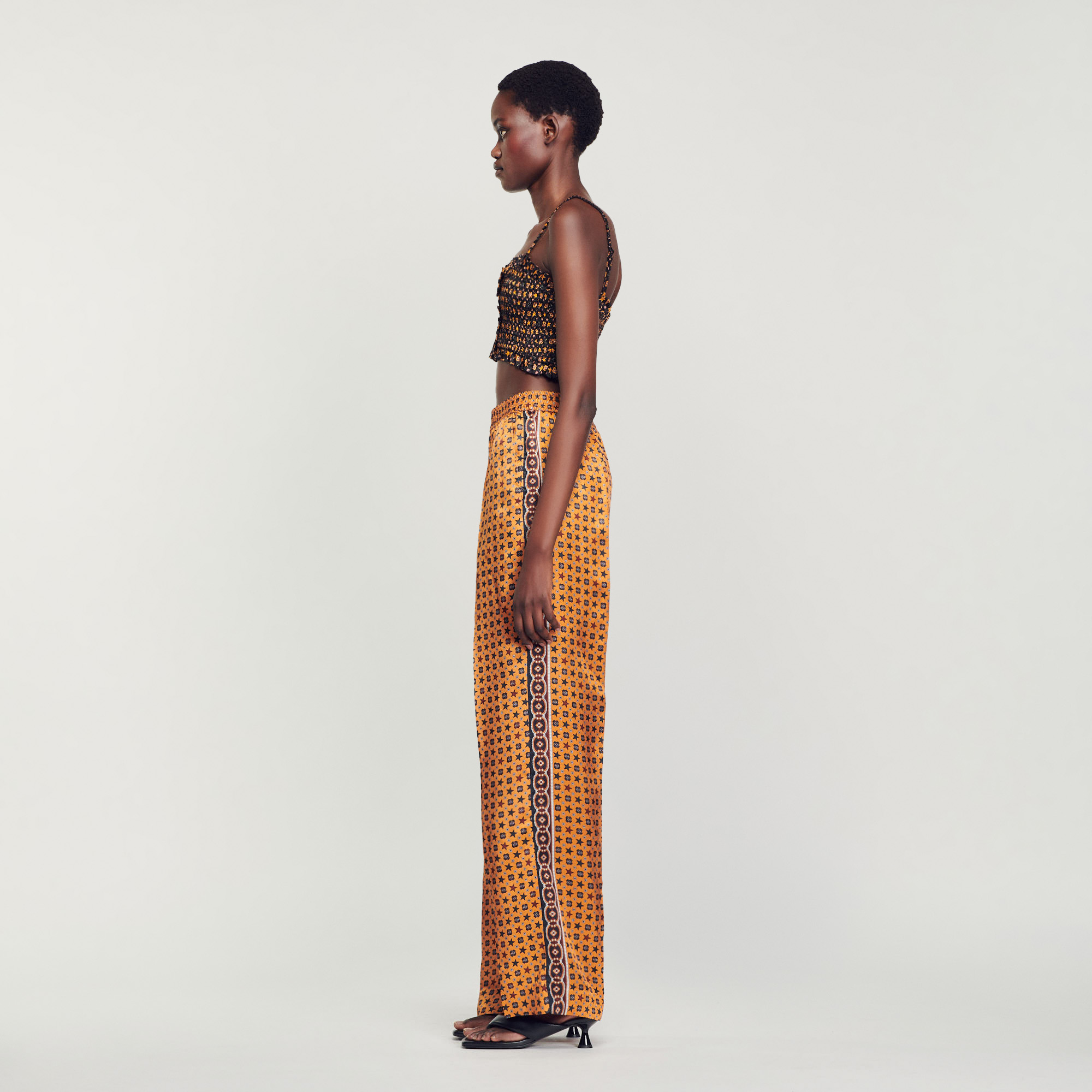 Pantalon satine imprime