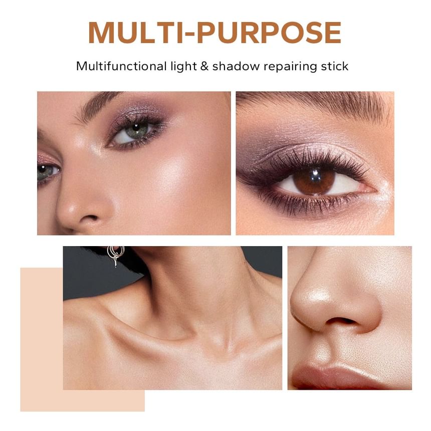 BEAUTY GLAZED - Highlighter & Contour Dubbelkoppige Stick - 3 tinten