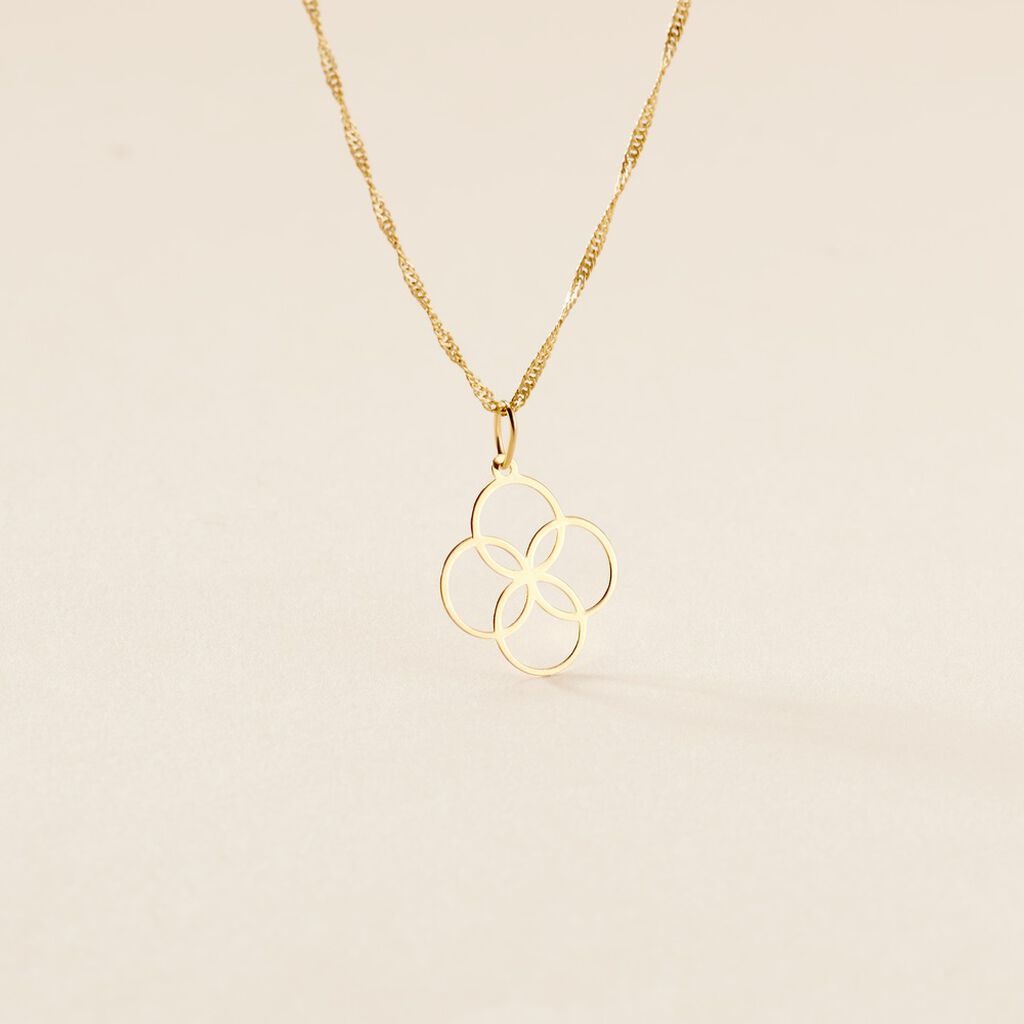 Pendentif Dalia Rosace Or Jaune