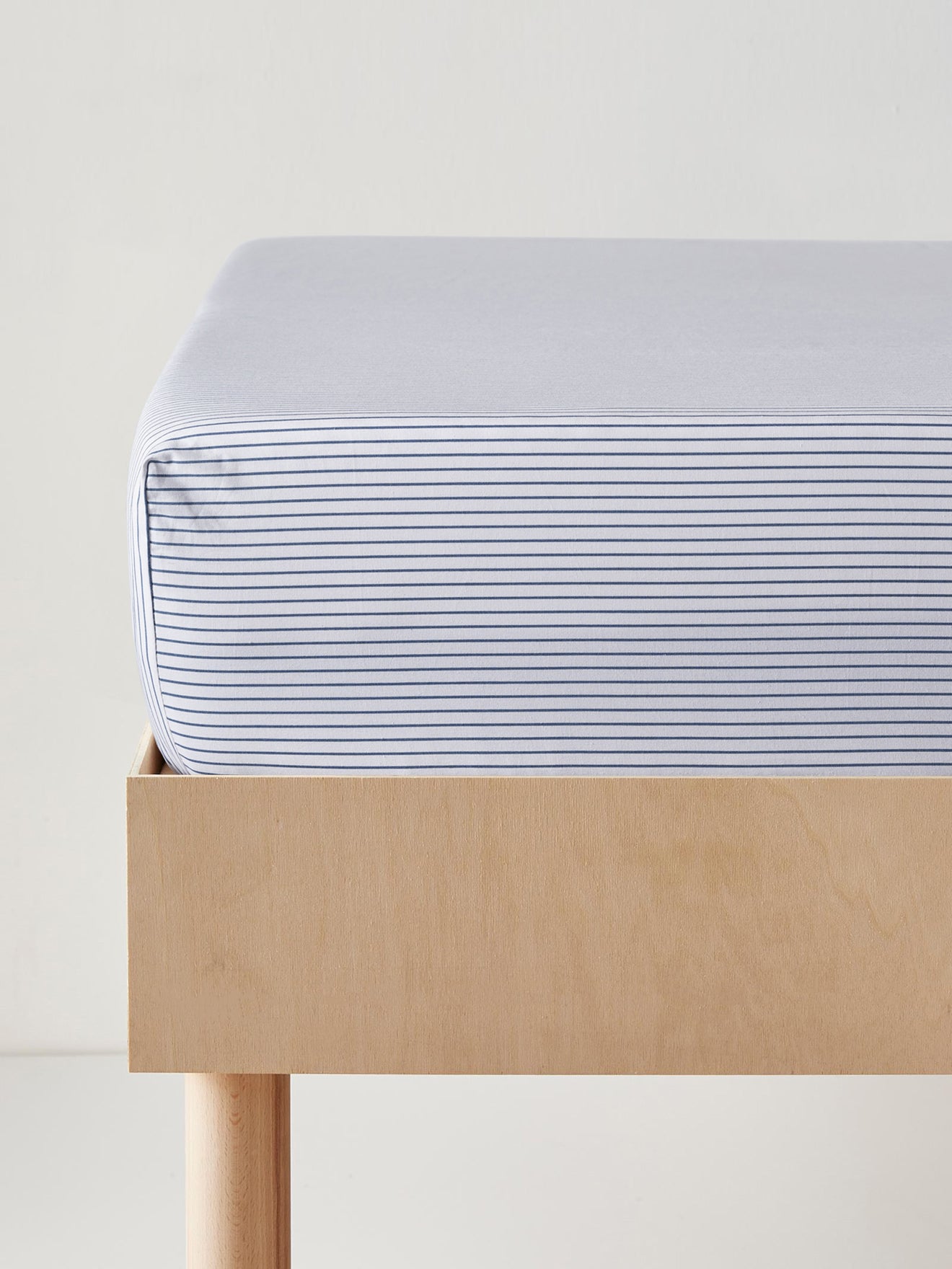 Drap-housse coton rayé