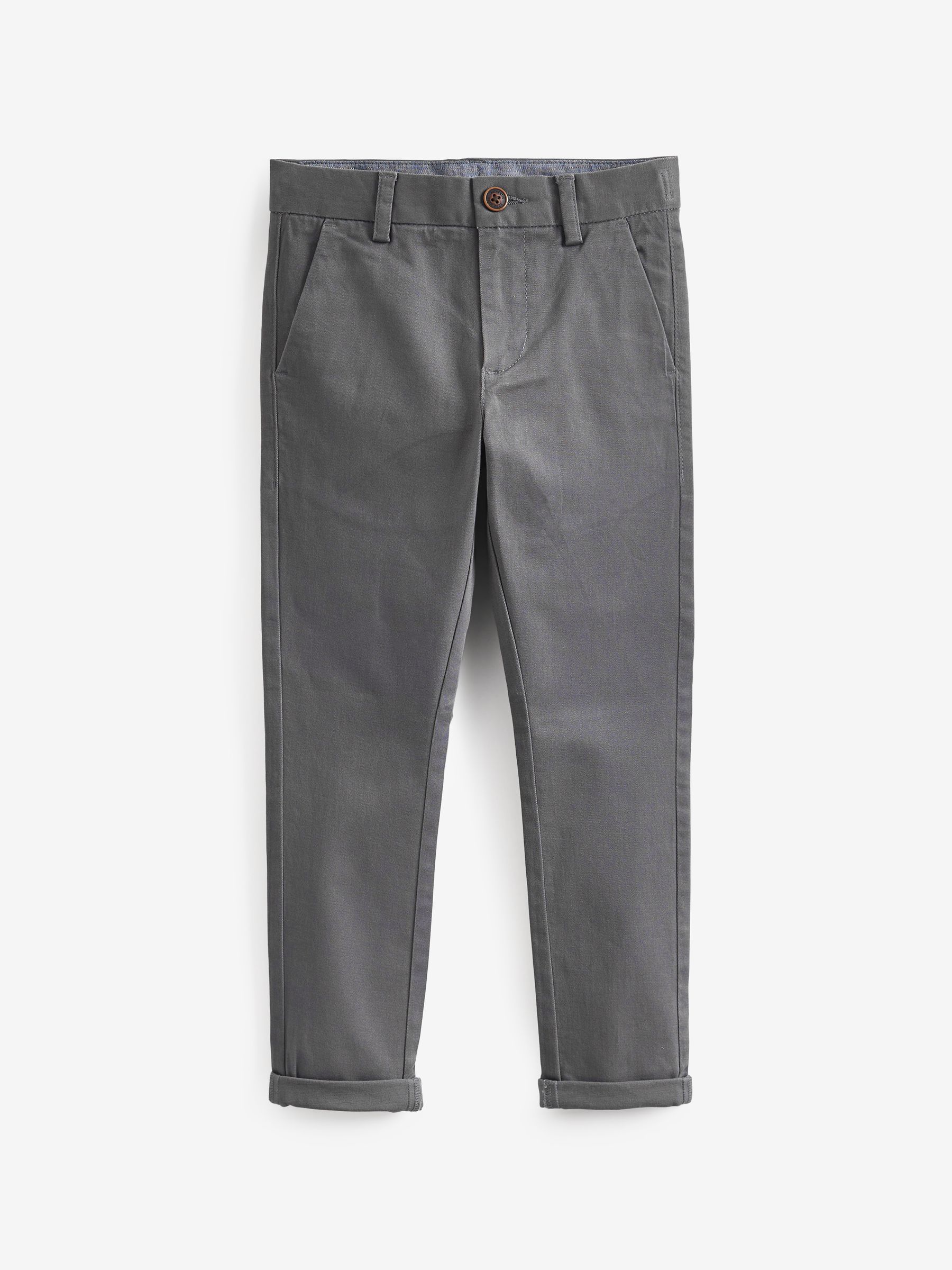 Antraciet - Stretchy chino's (3-17jr)