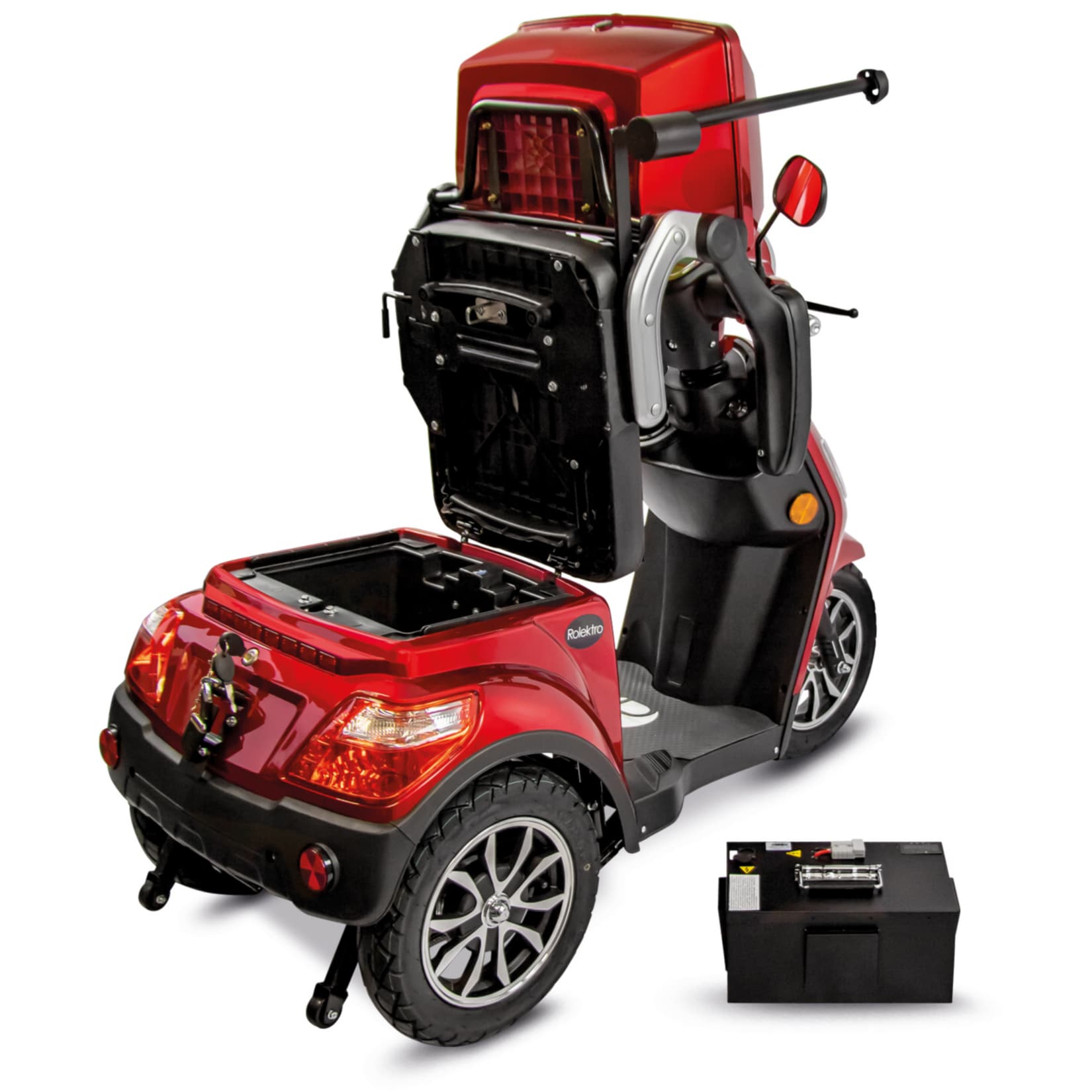 Rolektro, E-Trike 15 V.3 Lithium, Rot, 60-30AH Akku, 1000 Watt