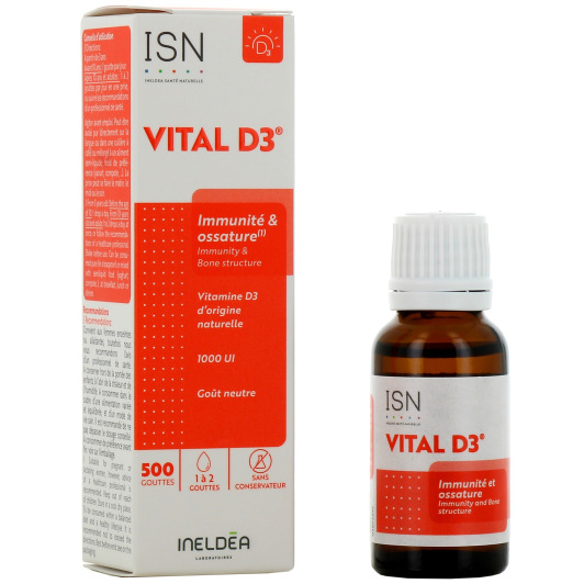 Ineldea Vital D3 1000UI - Capital osseux & Soutien de l'immunité