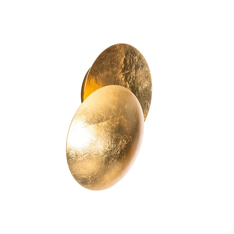 Moderne wandlamp goud rond 20cm - Sunrise