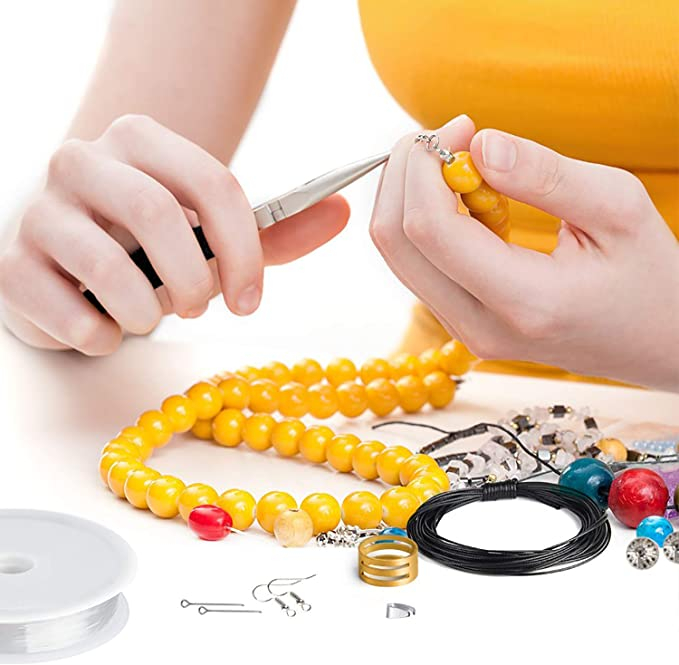 (600-tlg. Set) Edelstahl Schmuck Herstellungs / Reparatur Kit Ohrringe   Ketten DIY Zubehör - Silber
