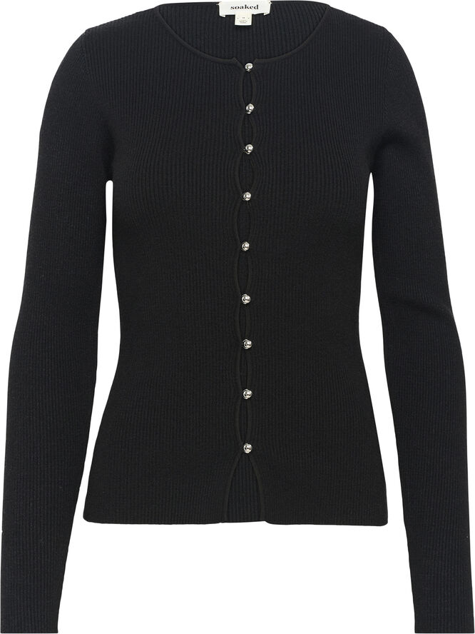 Soaked in Luxury SLSpina Slim Cardigan Black