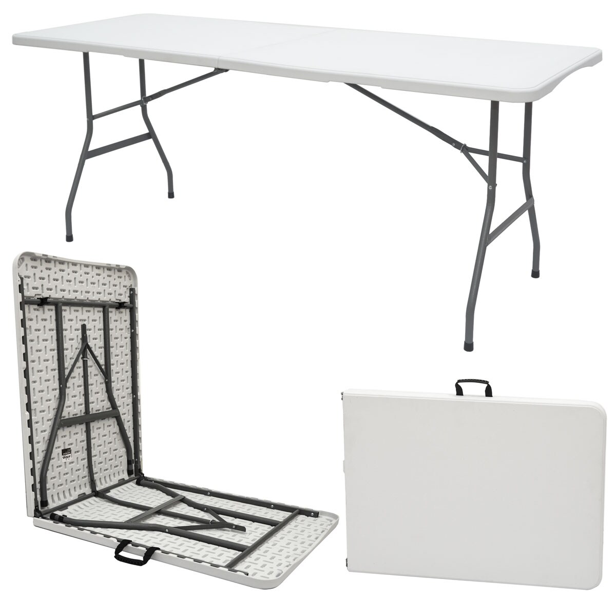 Gartentisch für 6 Personen - 180 x 70 cm Klapptisch - Camping Esstisch Klappbar