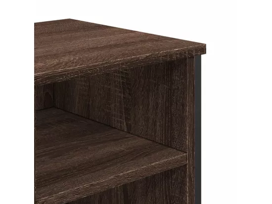 Armoire lavabo de salle de bain chêne marron 91x35x60 cm