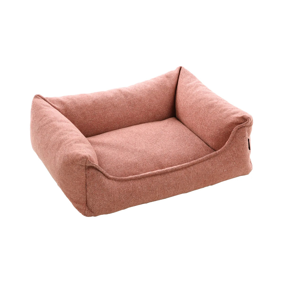 Cama retangular para cães Flamingo Avalon Old Rose com zíper