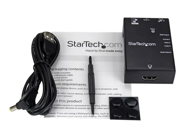 StarTech.com EDID Emulator for HDMI Displays - Copy Extended Display Identification Data - 1080p (VSEDIDHD) - EDID læser / skriver - HDMI - sort