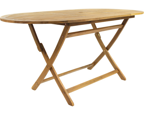 Eetset voor 6 personen, bestaande uit: 6 stoelen en een tafel, gemaakt van acaciahout