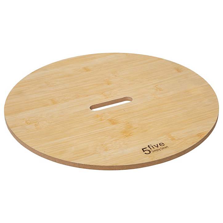 Panier à linge capacité 42L structure en fer couvercle panneau de fibres de bois Ø38,5 x H.57 cm