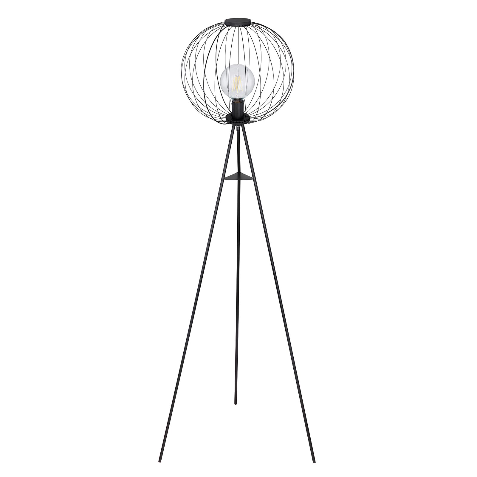 Stehleuchte - schwarz - Metall - 163,5 cm hoch