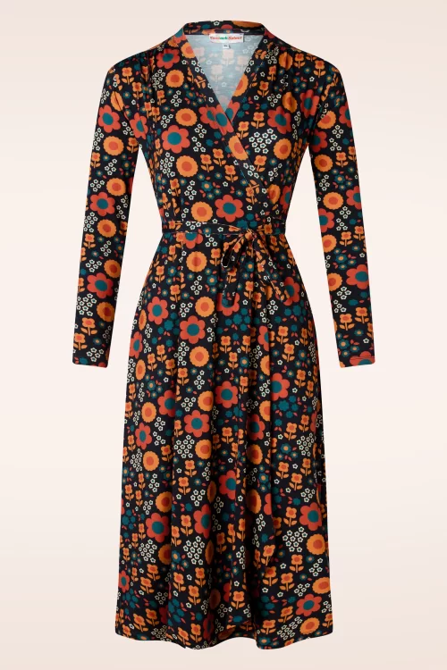 Cissi och Selma Anna Klara wikkeljurk in nostalgi oranje