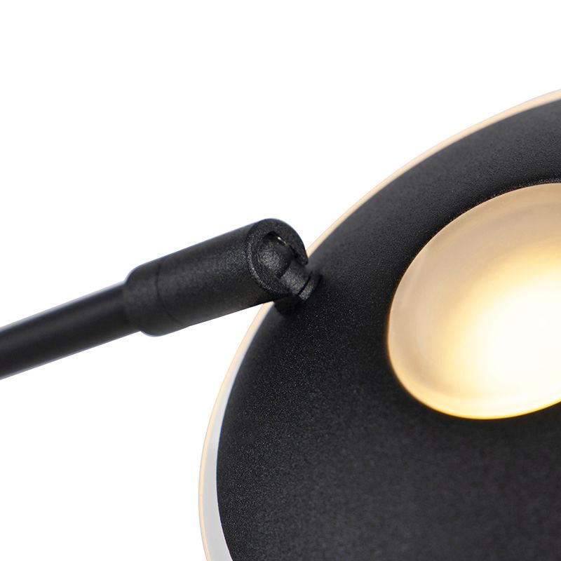 Moderne vloerlamp zwart incl. LED met leesarm - Ibiza