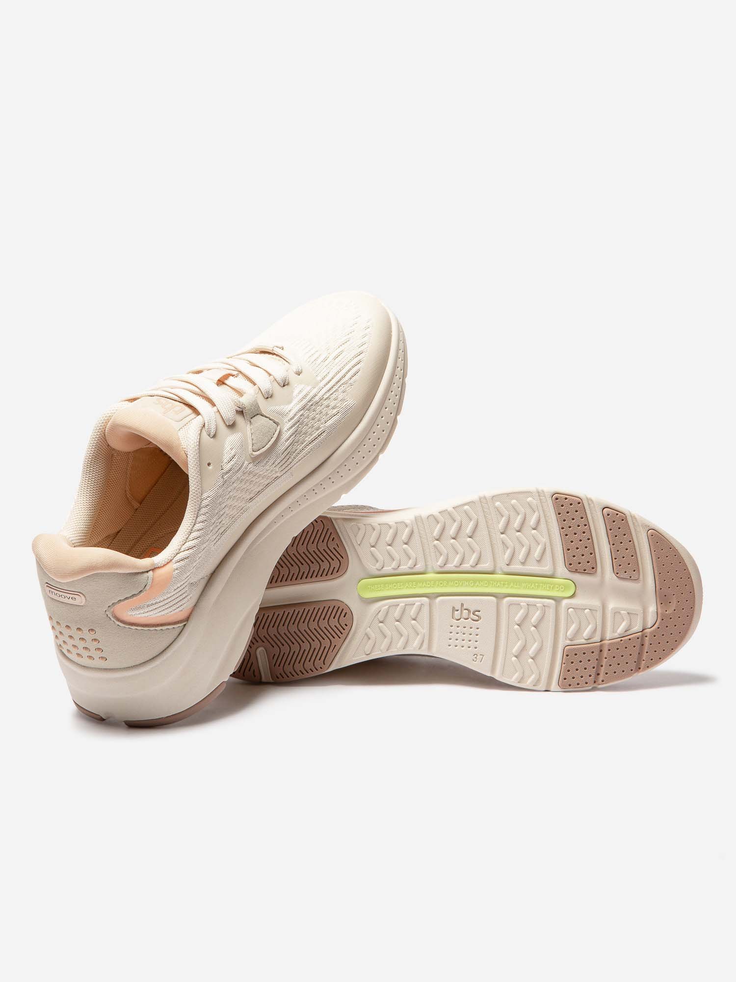 Baskets Femme Confort Textile Recyclé Beige