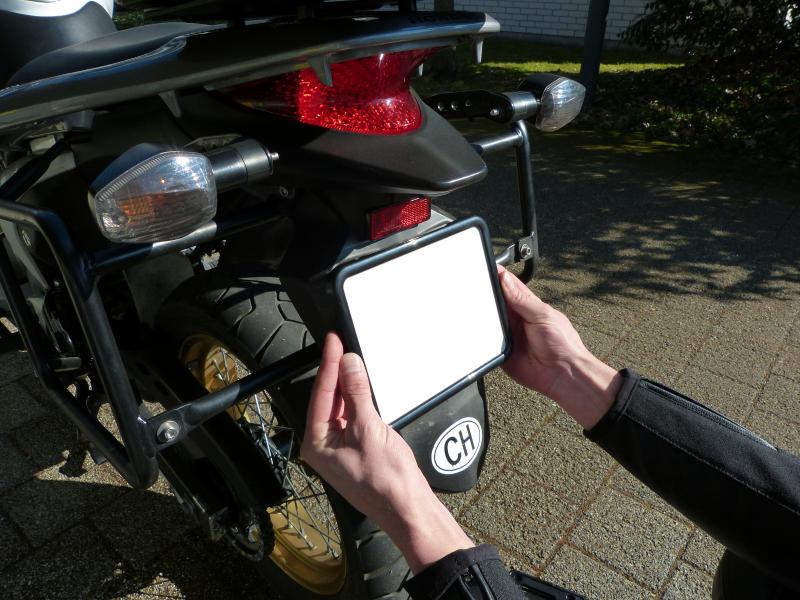 EASYKLICK Kennzeichenhalter Moto Schwarz Für Nummernschild