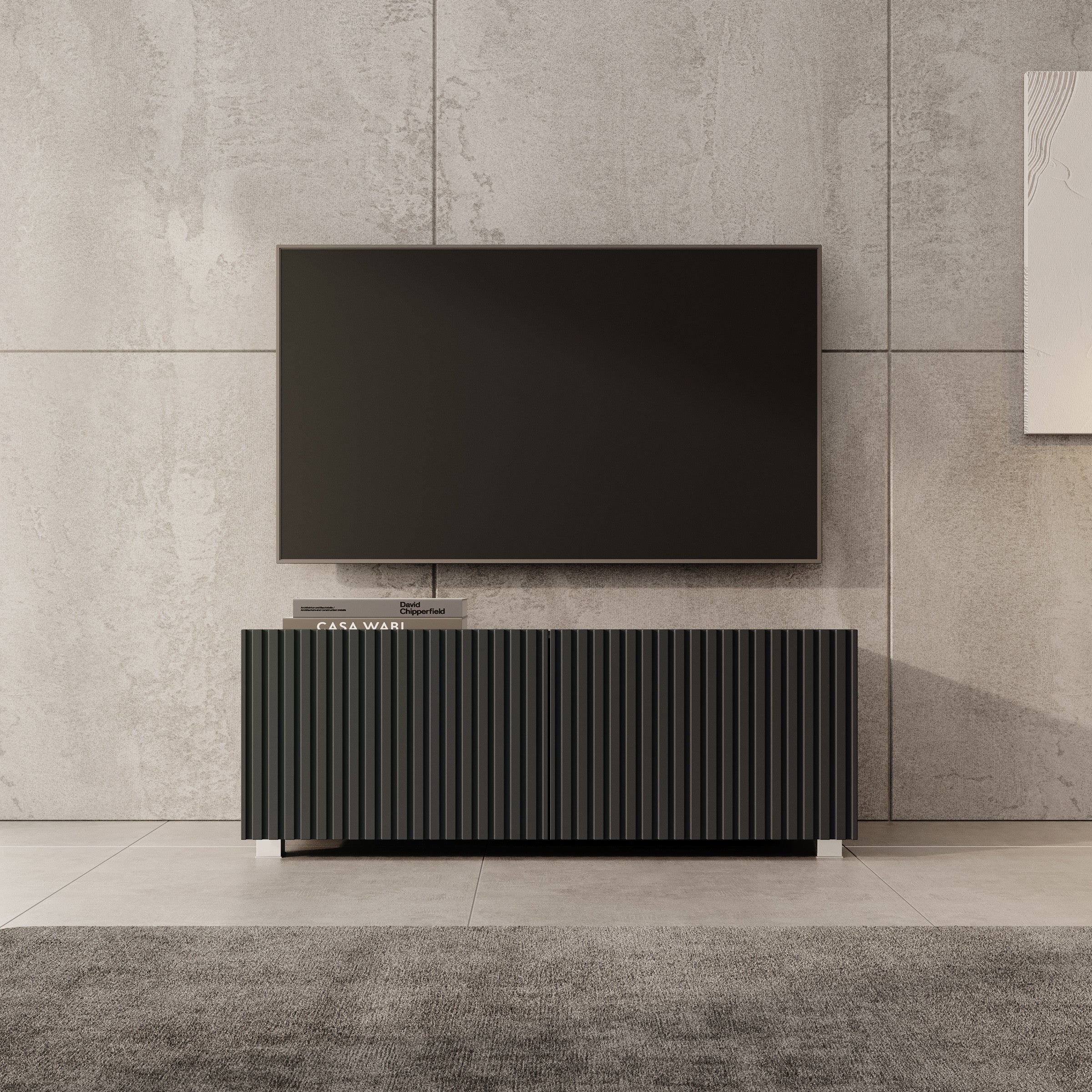Kenderes - TV-Meubel - Zwart - 100x41x38 cm