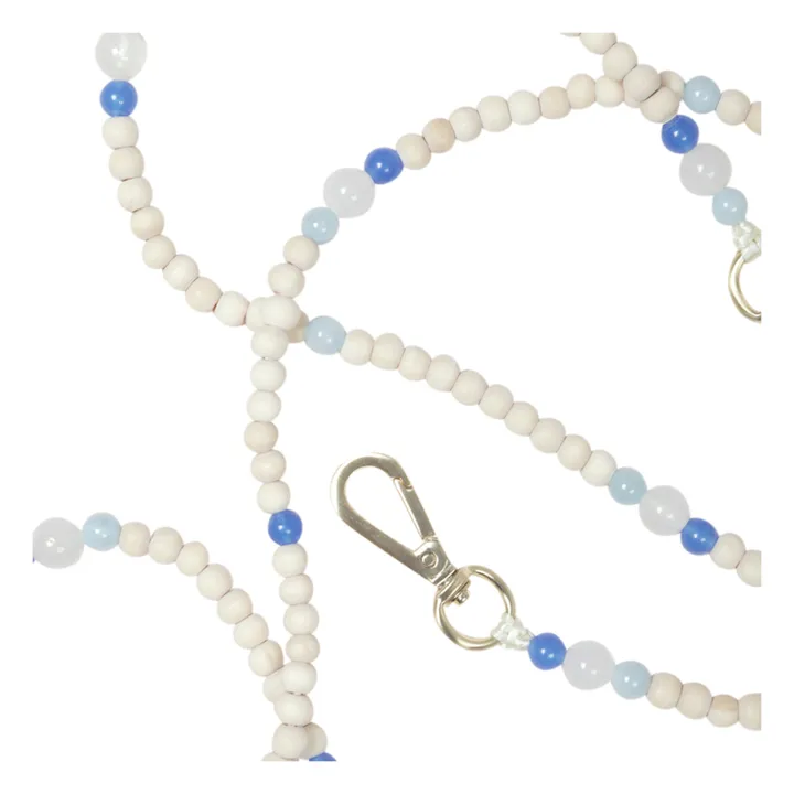 Louvini Cordon perle de bois Arielle | Bleu